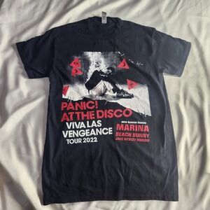 Panic! At The Disco Viva Las Vengeance Tour 2022 Black Graphic T-Shirt